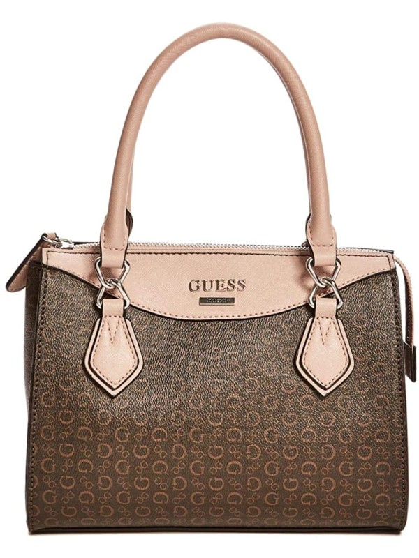 Cумка Guess ARLENIS LOGO PRINT SATCHEL Brown logo