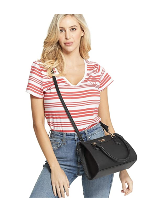 Cумка Guess ARLENIS LOGO PRINT SATCHEL Black