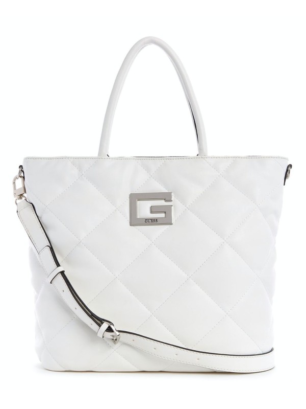 Cумка GUESS Brightside Quilted Tote white