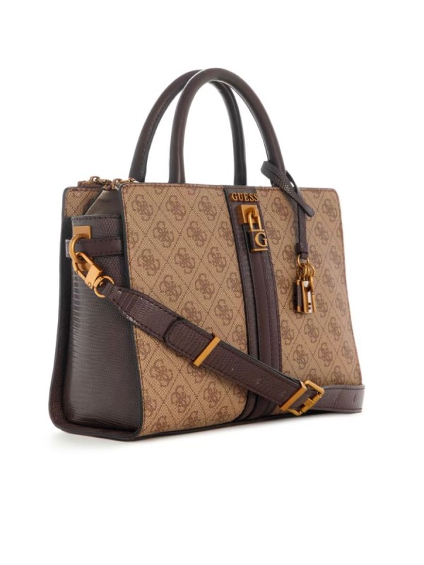 Cумка Guess Ginevra Logo Elite Society Satchel Brown Logo