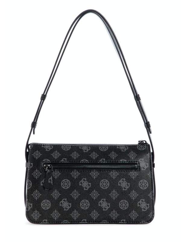 Cумка Guess Hensely Zip-Top Logo Shoulder Bag Charcoal