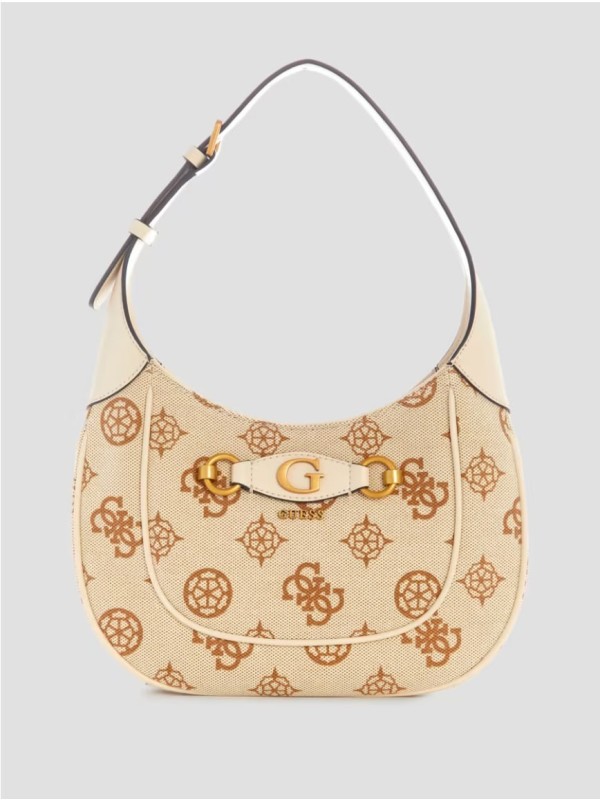 Cумка GUESS Izzy Logo Hobo Bag Dove Logo