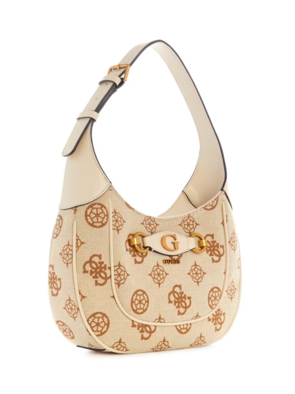 Cумка GUESS Izzy Logo Hobo Bag Dove Logo