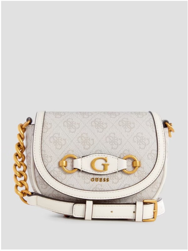 Cумка Guess Izzy Logo Mini Crossbody Dove logo