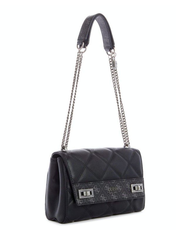 Cумка Guess Katey Quilted Shoulder Bag Charcoal