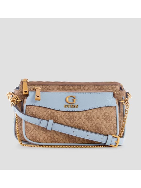 Cумка Guess Nell Logo Double Pouch Crossbody Light vintage