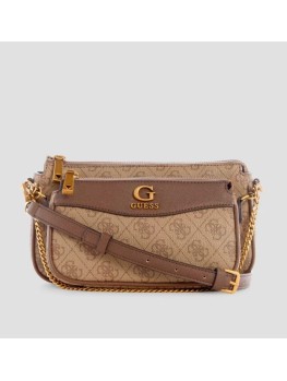 Cумка Guess Nell Logo Double Pouch Crossbody Light vintage
