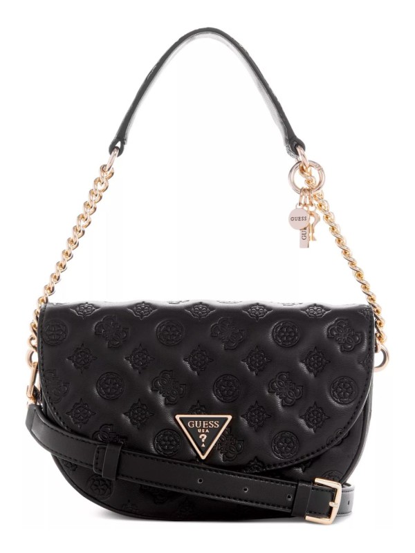 Cумка GUESS La Femme Puffy Peony Logo Small Flap Shoulder Bag Black