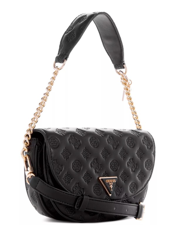 Cумка GUESS La Femme Puffy Peony Logo Small Flap Shoulder Bag Black