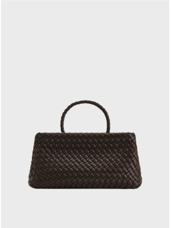 Cумка JW Pei Elora Woven Tote Bag Dark Brown