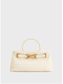 Cумка JW Pei Elora Woven Tote Bag White
