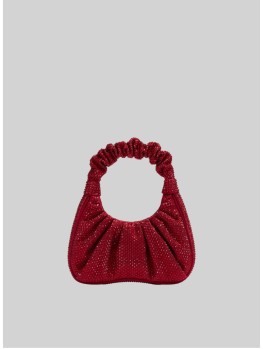 Сумка JW Pei Gabbi Artificial Crystal Ruched Hobo Handbag Red