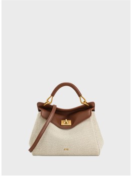 Сумка JW Pei Lucia Classic Top Handbag Brown Canvas