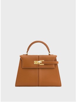 Сумка JW Pei Elise Large Top Handle Brown