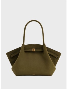 Сумка JW Pei Hana Medium Faux Suede Tote Dark Olive