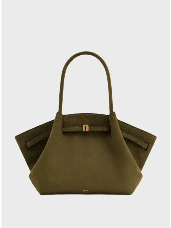 Сумка JW Pei Hana Medium Faux Suede Tote Dark Olive