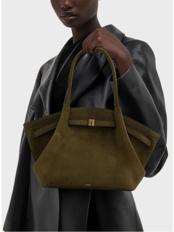 Сумка JW Pei Hana Medium Faux Suede Tote Dark Olive