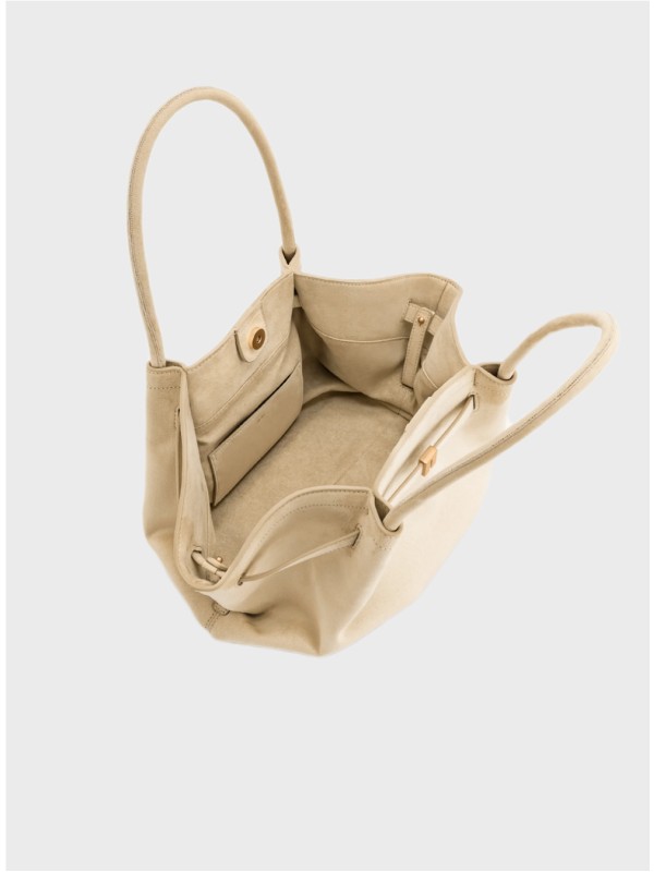 Сумка JW Pei Hana Medium Faux Suede Tote White