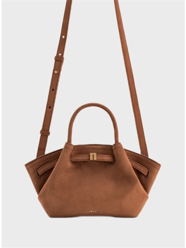 Сумка JW Pei Hana Mini Faux Suede Tote Brown