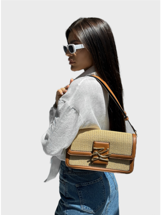 Сумка Karl Lagerfeld K/Autograph Raffia Brown