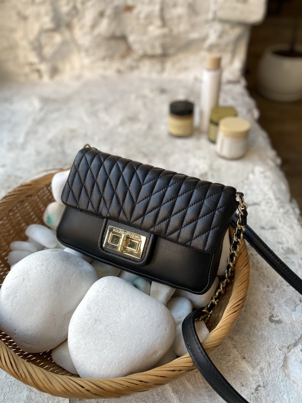 Cумка Karl Lagerfeld Paris Agyness Quilted Crossbody Black