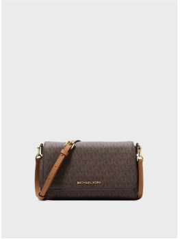 Сумка Michael Kors Convertible Pouchette Brown Logo