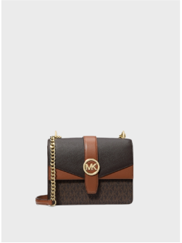 Сумка Michael Kors Greenwich Small Brown Logo