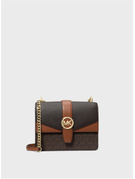 Сумка Michael Kors Greenwich Small Brown Logo