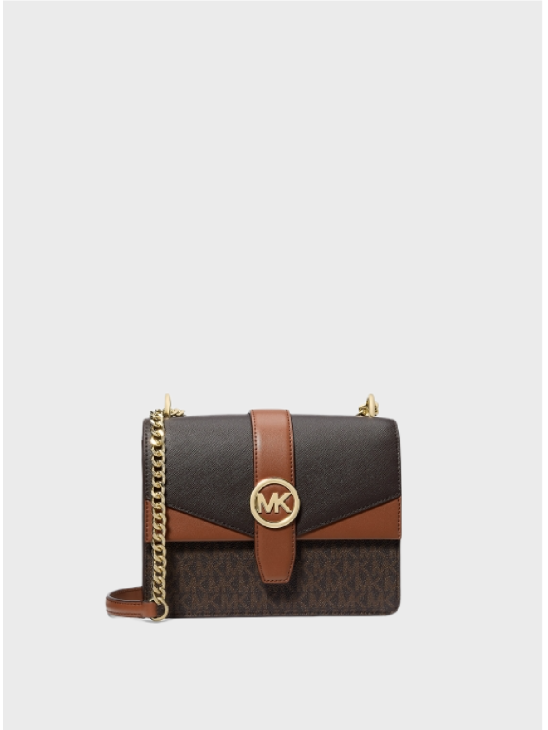 Сумка Michael Kors Greenwich Small Brown Logo
