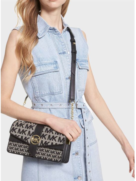 Сумка Michael Kors Greenwich Medium Logo Jacquard Black Multi