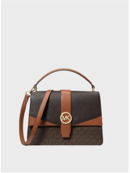Сумка Michael Kors Greenwich Medium Brown Logo