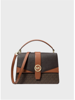 Сумка Michael Kors Greenwich Medium Brown Logo