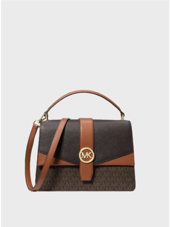 Сумка Michael Kors Greenwich Medium Brown Logo