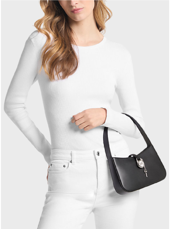 Сумка Michael Kors Lyra Small Leather Pouchette Black