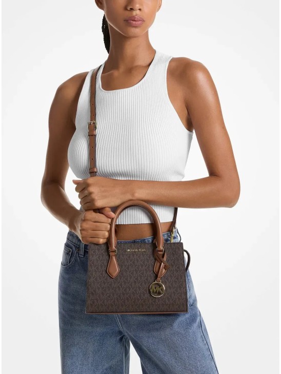 Сумка Michael Kors Sheila Small Logo Brown