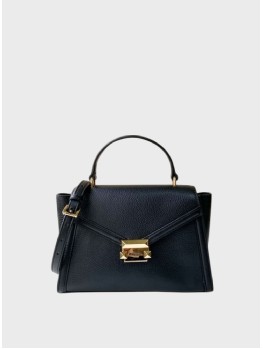 Сумка Michael Kors Whitney Medium Flap Top Handle Satchel Black