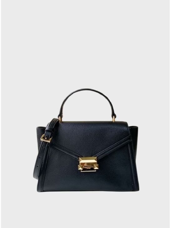 Сумка Michael Kors Whitney Medium Flap Top Handle Satchel Black
