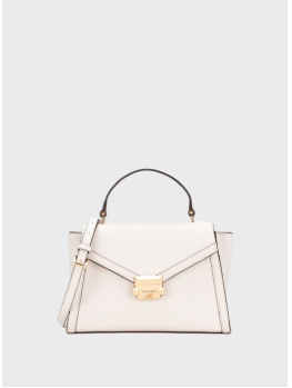 Сумка Michael Kors Whitney Medium Flap Top Handle Satchel Cream