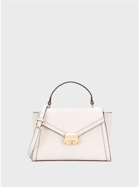 Сумка Michael Kors Whitney Medium Flap Top Handle Satchel Cream