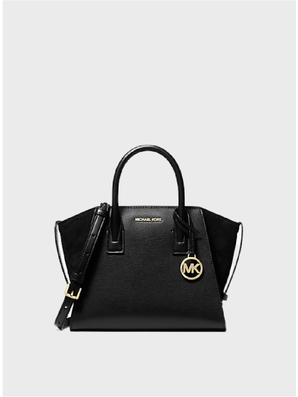 Сумка Michael Kors Avril Small Leather Top-Zip Satchel Black