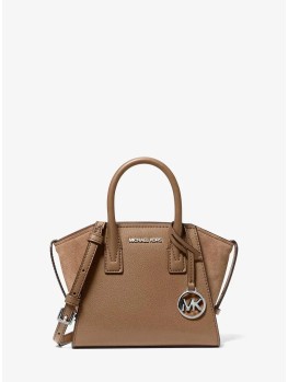 Сумка Michael Kors Avril Extra-Small Leather and Suede Luggage Driftwood