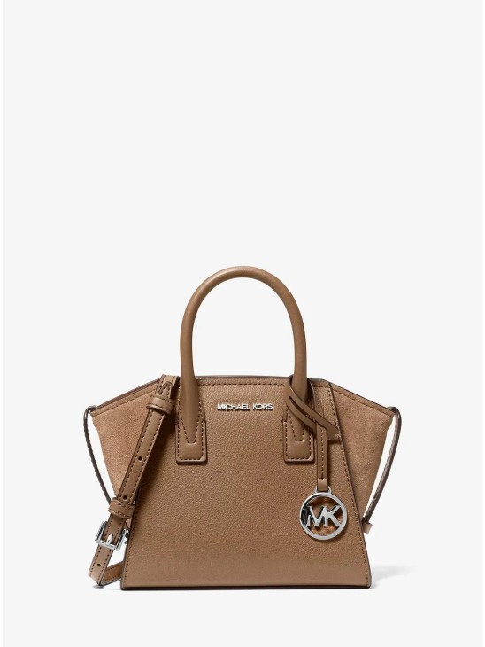Сумка Michael Kors Avril Extra-Small Leather and Suede Luggage Driftwood