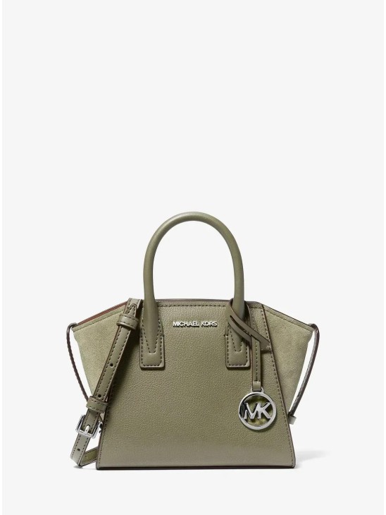 Сумка Michael Kors Avril Extra-Small Leather and Suede Luggage Thyme