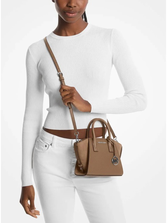 Сумка Michael Kors Avril Extra-Small Leather and Suede Luggage Driftwood