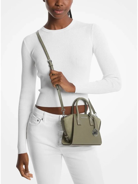 Сумка Michael Kors Avril Extra-Small Leather and Suede Luggage Thyme