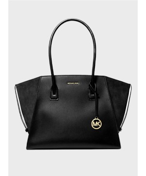 Сумка Michael Kors Avril Large Leather and Suede Tote Black