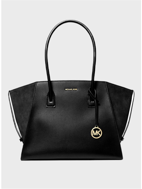 Сумка Michael Kors Avril Large Leather and Suede Tote Black