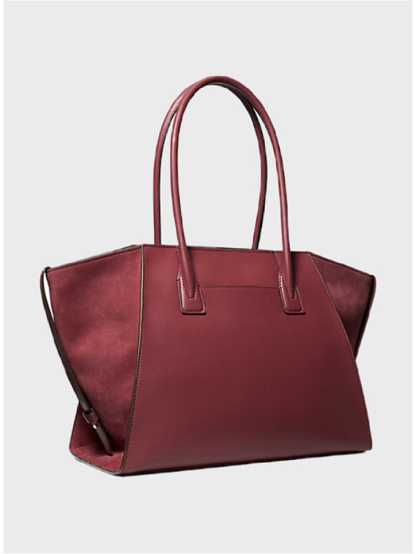 Сумка Michael Kors Avril Large Leather and Suede Tote Oxblood