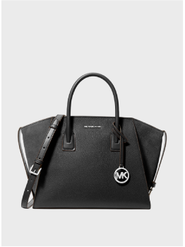 Сумка Michael Kors Avril Medium Leather and Suede Satchel Black/Silver Сумка Michael Kors Avril Medium Leather and Suede Satchel Black/Silver