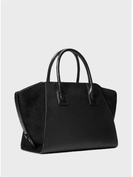 Сумка Michael Kors Avril Medium Leather and Suede Satchel Black